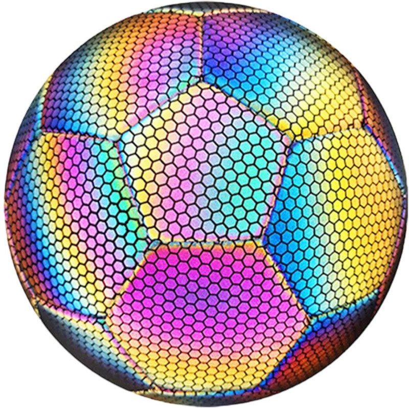 Tlismi Holographic Reflective Football for kids &Adults Glow in Dark by Light Reflect Football - Size: 5(Standard, Pack of 1, Multicolor)