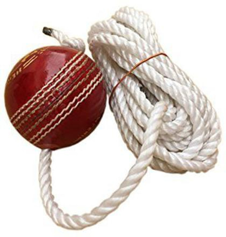 Cricketkingdom Cricket Leather Hanging Ball With Rope For Training/Practice/knocking Cricket Leather Ball(Standard, Pack of 1, Red)