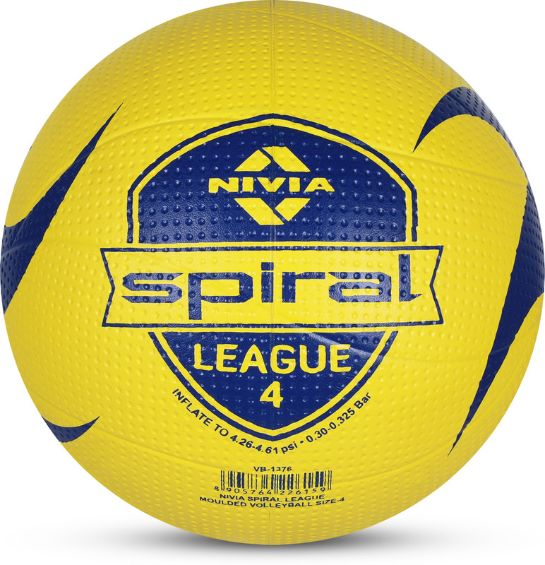 NIVIA League Moulded Volleyball - Size: 4(Standard, Pack of 1, Yellow)