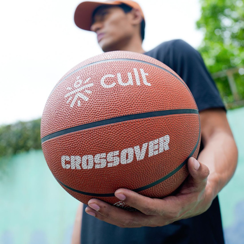 Cult Ball Crossover for all Age group Basketball - Size: 7(Standard, Pack of 1, Brown, Black)