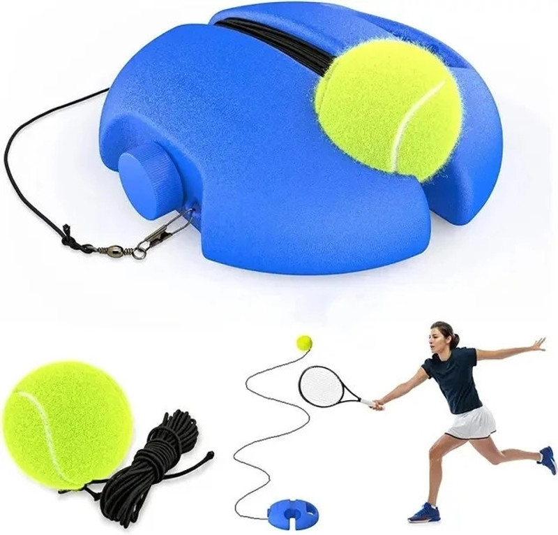 DecEra Solo Tennis Trainer Rope With Ball For Womens, Mens & Kids Tennis Ball(Standard, Pack of 1, Blue)