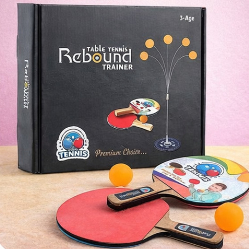 TIN Tennis Rebound Trainer Set Table Tennis Ball(Kids, Pack of 1, Blue, White)