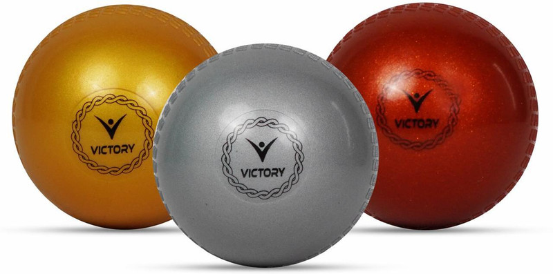 VICTORY Metallic Color Cricket Wind Ball for Cricket Tournament Indoor & Outdoor Cricket Synthetic Ball(Standard, Pack of 3)