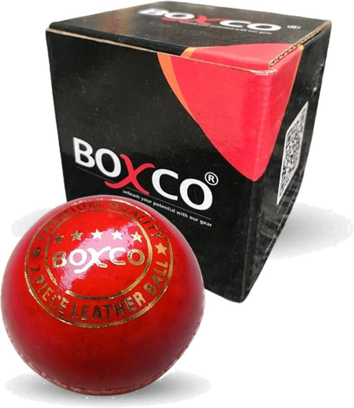 BOXCO Premium Hand Stiched Two Piece Cricket Leather Ball for Practice, T20 Matches Cricket Leather Ball(Standard, Pack of 1, White)