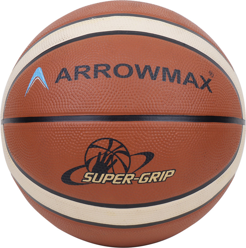 ArrowMax Basketball For Adults Youth Kids Premium Rubber Bounce Supergrip Basketball - Size: 5(Kids, Pack of 1, Orange)