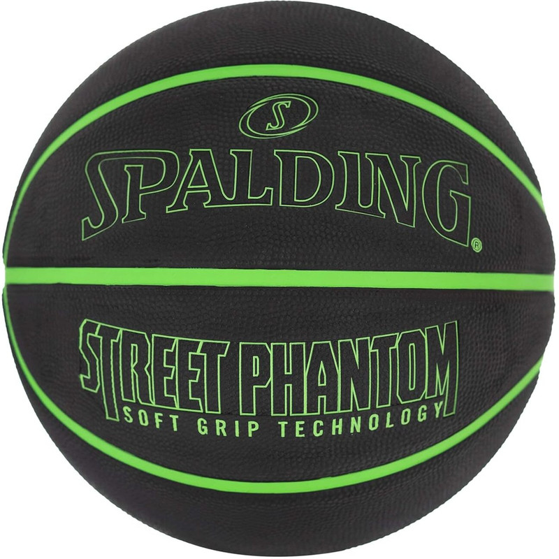 SPALDING Street Phantom Outdoor Basketball 29.5, Neon Green, 2022 Version Basketball - Size: 7(Standard, Pack of 1)
