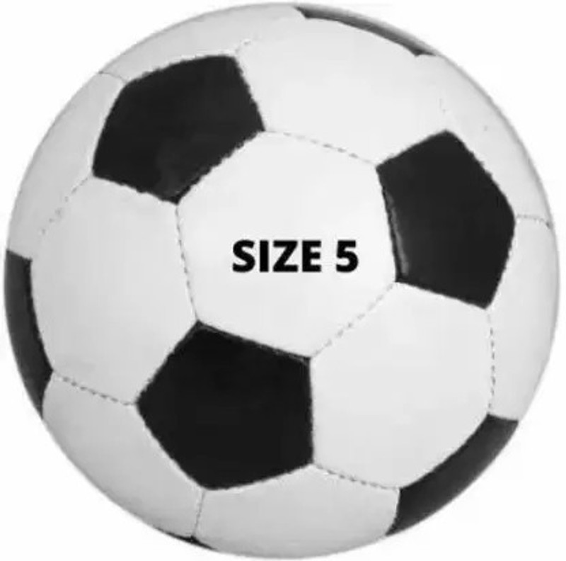 Dinetic Rubber Hand Stitched Football - Size: 5(Standard, Pack of 1, White, Black)