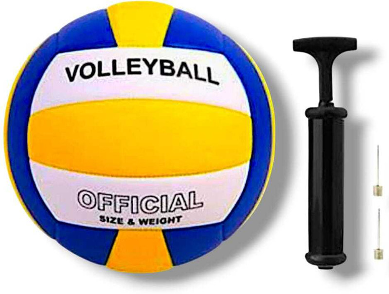 VSM Professional Official & Size (Size-4) Volleyball with Air Pump for Beginners Volleyball - Size: 4(Standard, Pack of 1, Multicolor)