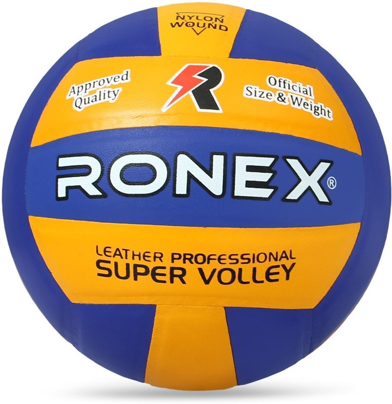 Supreme Super Volley Volleyball - Size: 4(Standard, Pack of 1, Yellow, Blue)