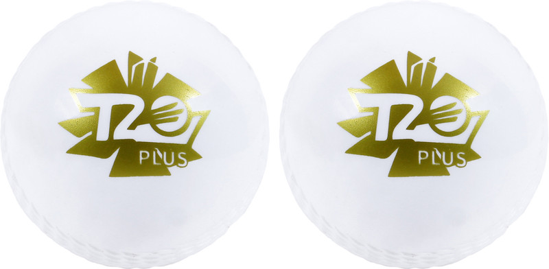 RASCO T 20 Plus Synthetic Cricket Ball Cricket Synthetic Ball(Standard, Pack of 2, White)