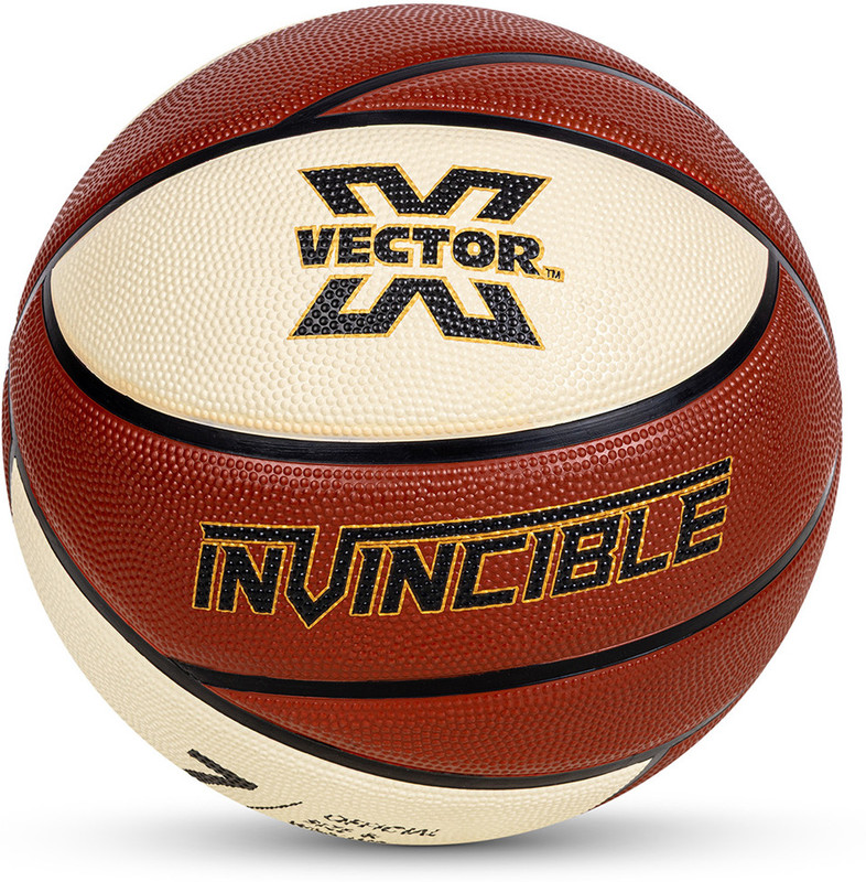 VECTOR X Invincible 12 Panel Rubberized Official BBFI Approved Basketball - Size: 6(Standard, Pack of 1)