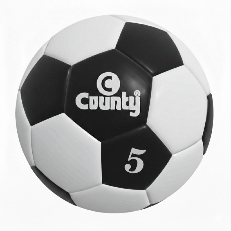County Professional Hand Stiched-BallA2 Football - Size: 5(Standard, Pack of 1, Black, White)