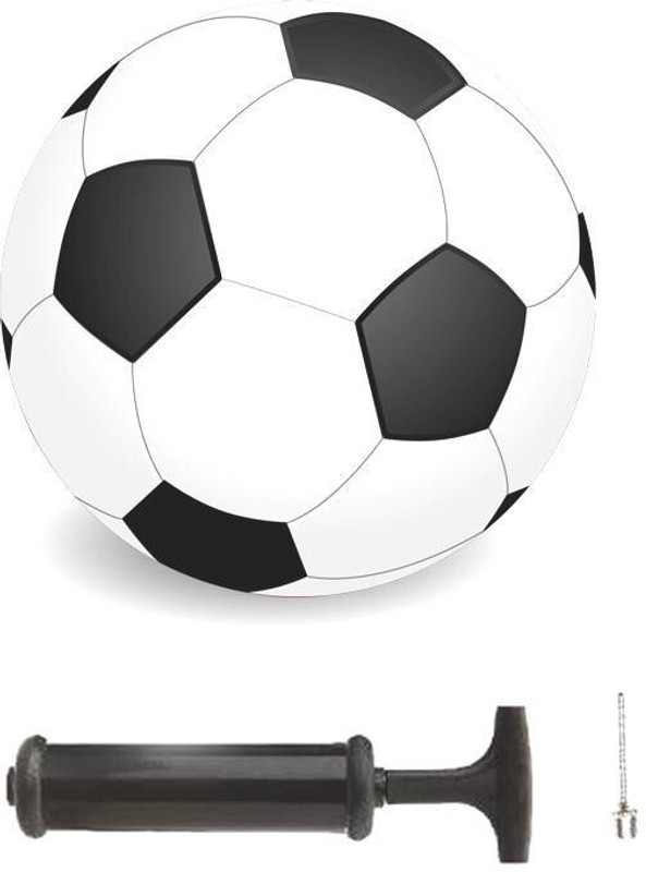 NIVIA Storm with Pump Football - Size: 5(Standard, Pack of 1, White, Black)