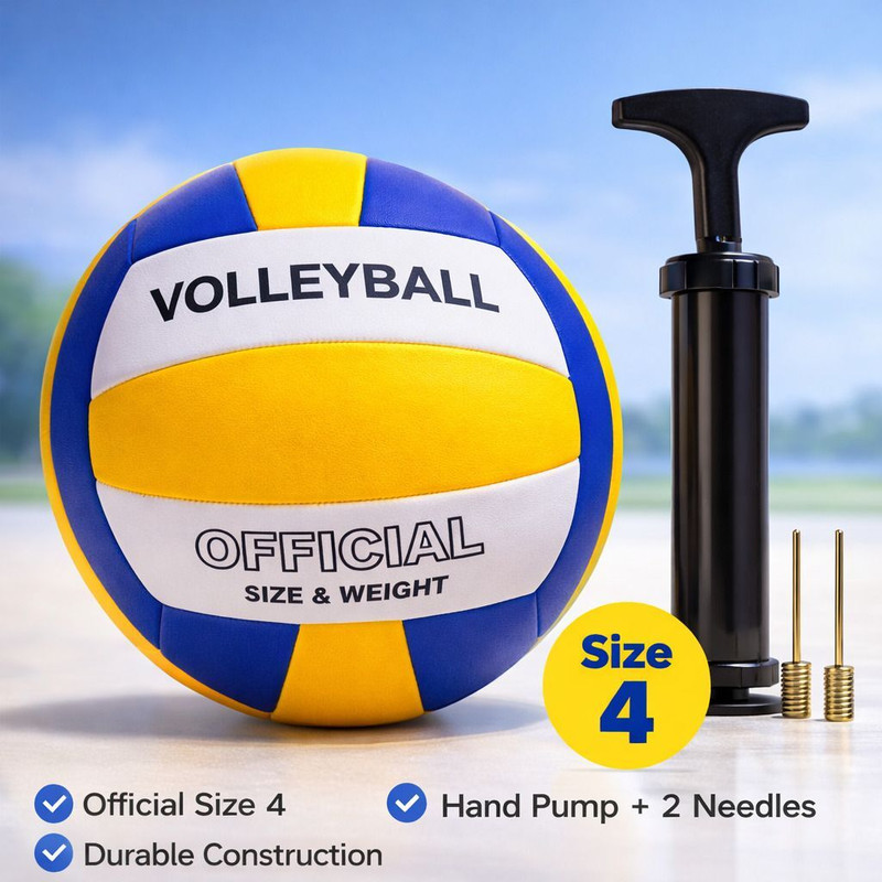 you& Mie ProBounce Soft Touch Machine Stiched (SIze-4) Volleyball With Air Pump Volleyball - Size: 4(Standard, Pack of 2, Multicolor)
