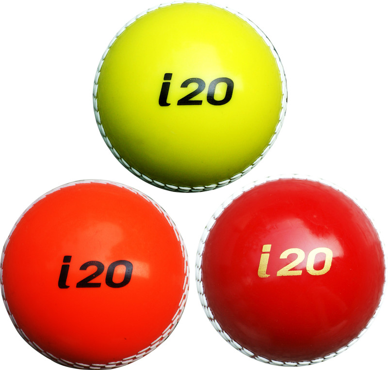 ULTIMATE GOAL i20 Synthetic Ball Cricket|Rubber Ball|125-130 Gm(Colour May Vary, Pack of 3) Cricket Synthetic Ball(Standard, Pack of 3)