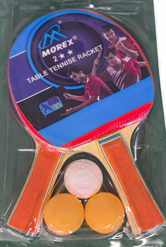 KV toys Table Tennis Racket- Set of 2TT bats, and 3 balls Table Tennis Ball(Kids, Pack of 2)