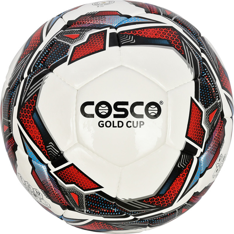 COSCO Gold Cup Football - Size: 5(Standard, Pack of 1, White, Blue, Black)