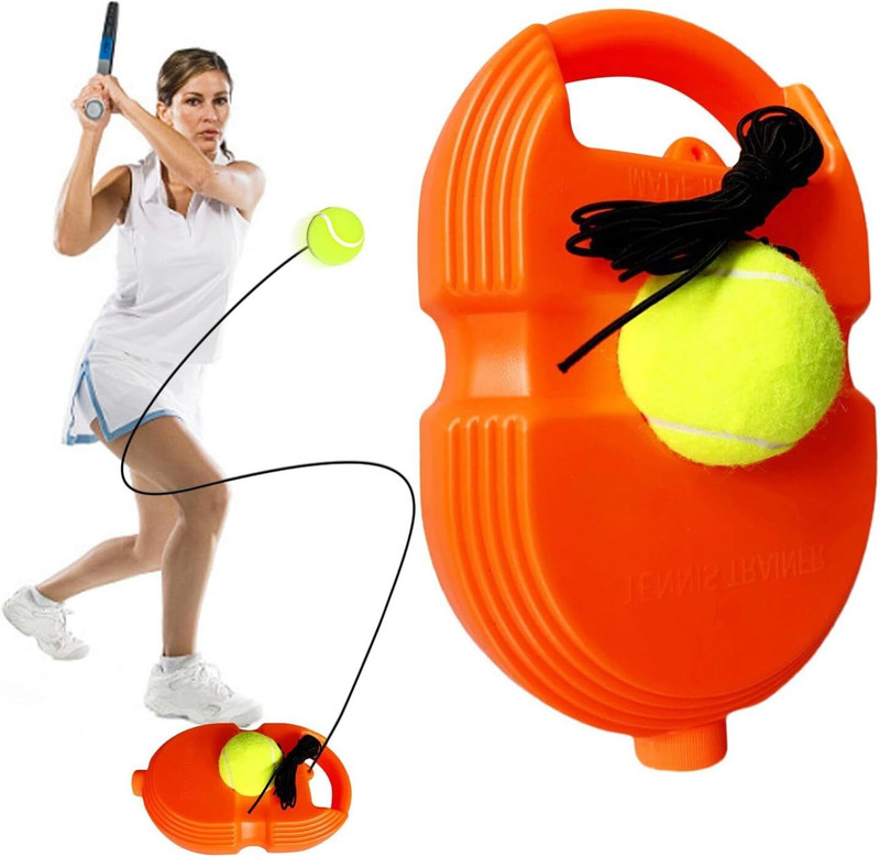 GKzon Solo Tennis Training Equipment for Self-Pracitce, Cricket Tennis Ball Cricket Tennis Ball(Standard, Pack of 1, Multicolor)