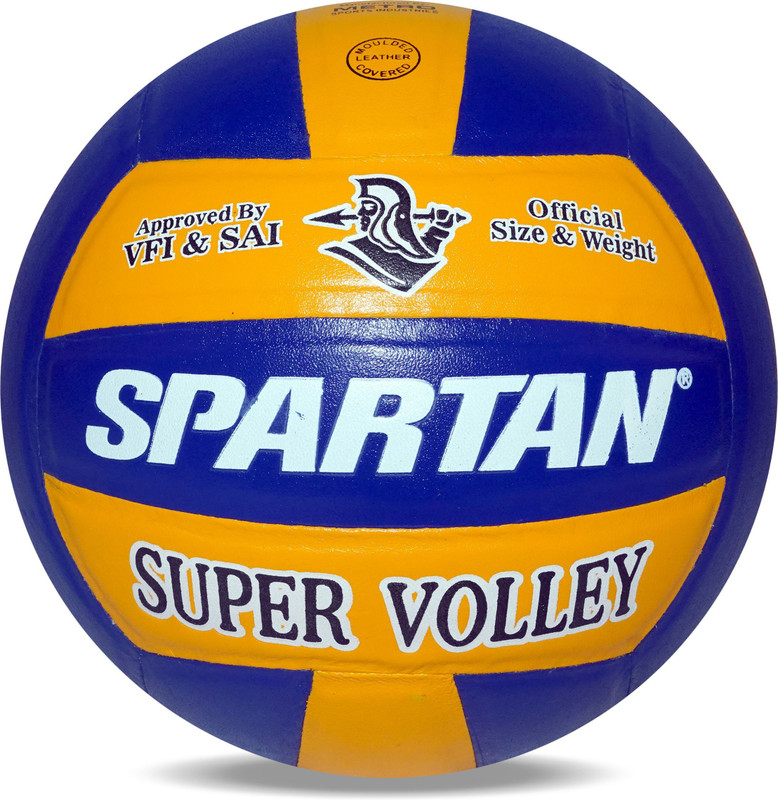 SPARTAN Spirit SUPER VOLLEY Leather (Approved By VFI) Volleyball - Size: 4(Standard, Pack of 1)