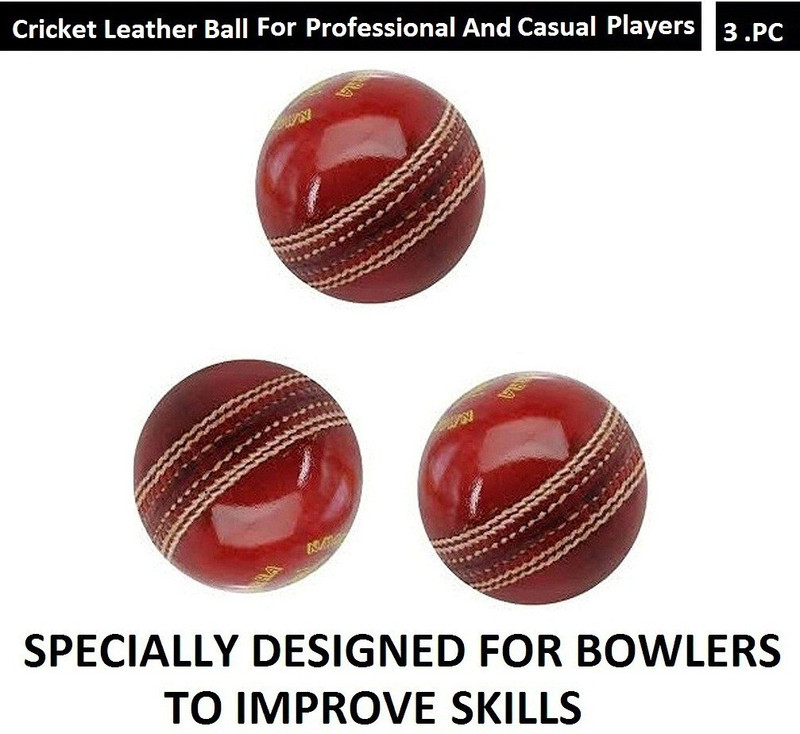 VIBCO Best Premium Quality Pack of 6 Cricket Leather Ball For Bowlers to Improve Skills. Cricket Leather Ball(Standard, Pack of 6)
