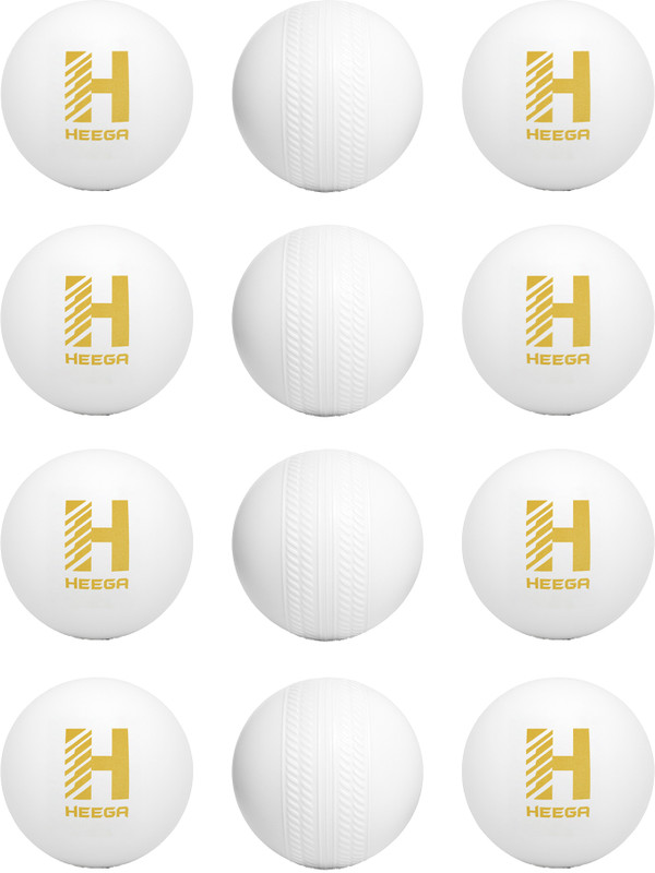 Heega Sports Plastic balls 80 gm Cricket Synthetic Ball(Standard, Pack of 12, White)