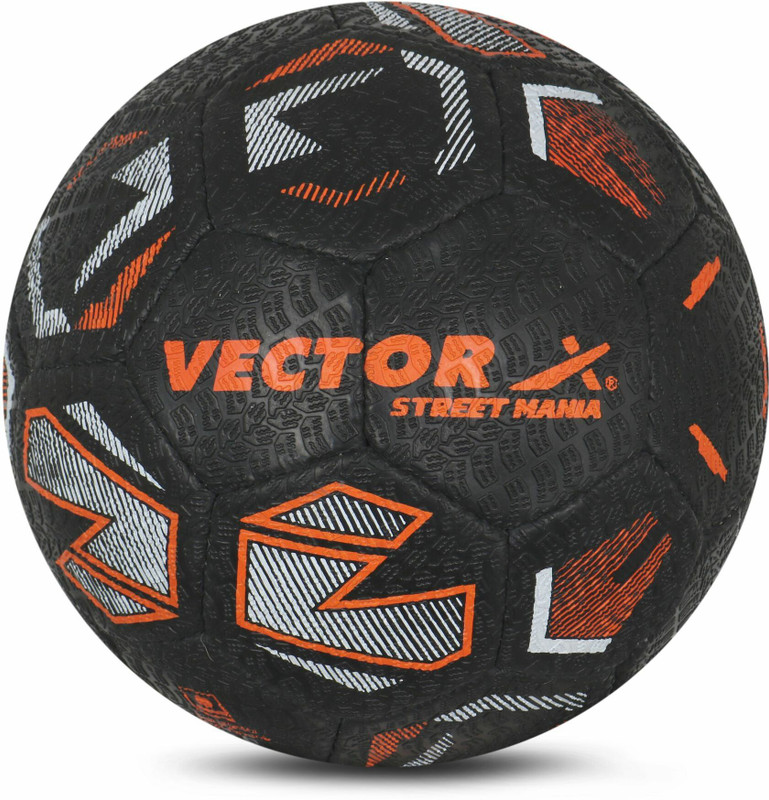 VECTOR X STREET-MANIA Football - Size: 5(Standard, Pack of 1, Black, Orange)