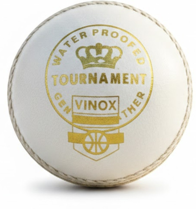 vinox Pro Classic Four Panel Leather Ball Cricket Leather Ball(Standard, Pack of 1, White)