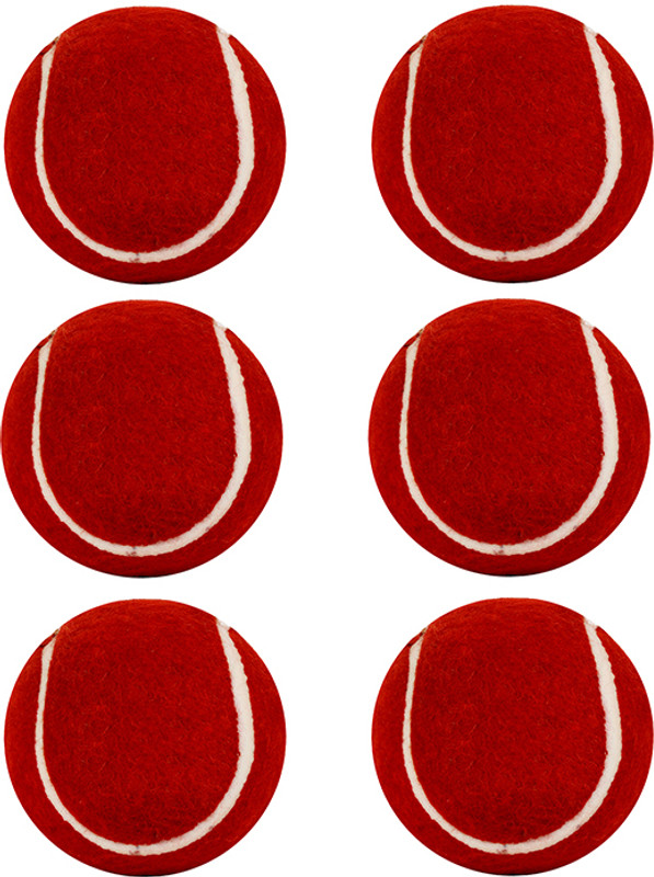 BAROOD Kids Soft tennis cricket 6 balls Tennis Ball(Kids, Pack of 6, Red)