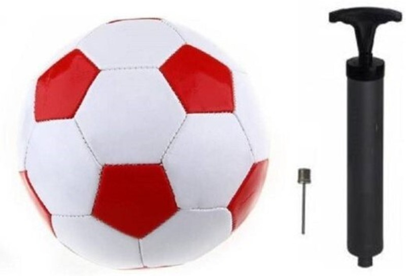 Fitdex W&R Football+ Air Pump, Football - Size: 5(Standard, Pack of 2, Multicolor)