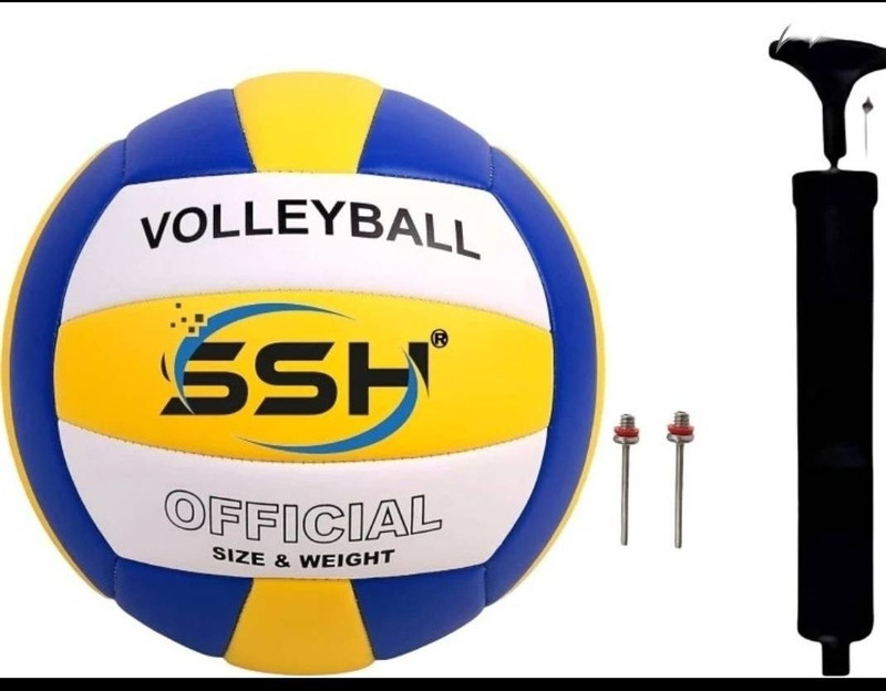 SUMANGALAM SALES PRESENT OFFICIAL SIZE AND WEIGHT VOLLEYBALL WITH AIRPUMP Volleyball - Size: 4(Standard, Pack of 1)