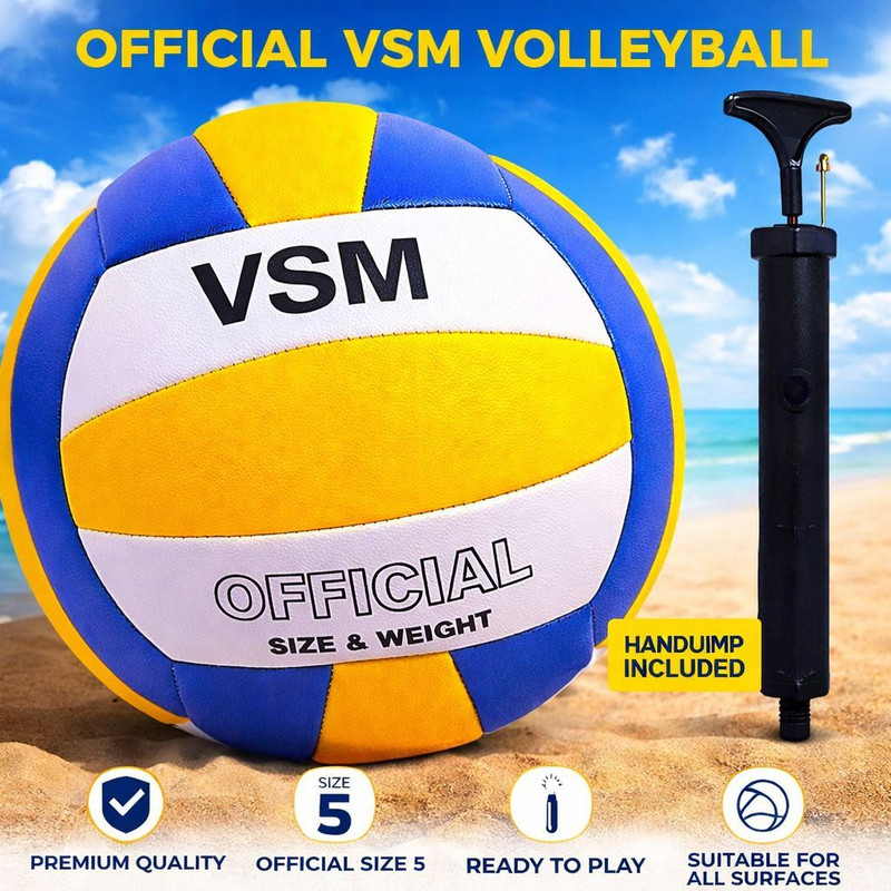 BBG Soft Touch Professional (Size-4) Volleyball with Air Pump for Beginners Players Volleyball - Size: 5(Standard, Pack of 1, Multicolor)