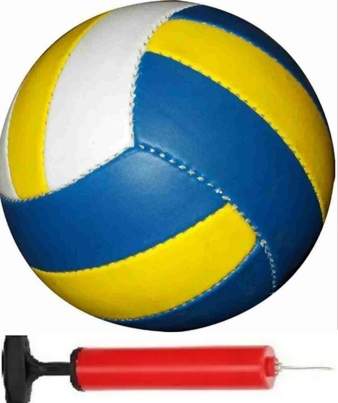 gamers hub New classic 12 yellow blue volleyball size-4 with air pump Volleyball - Size: 4(Standard, Pack of 2)