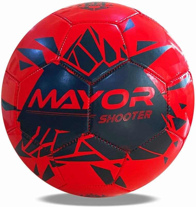 MAYOR Shooter Football - Size: 5(Standard, Pack of 1, Red, Black)