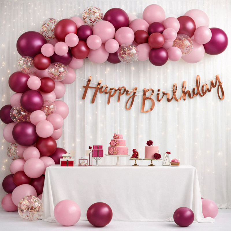 DAY DECOR Printed Happy Birthday Decoration Kit, Balloon Decoration Items, Balloon Decoration Full Balloon(Multicolor, Pack of 37)