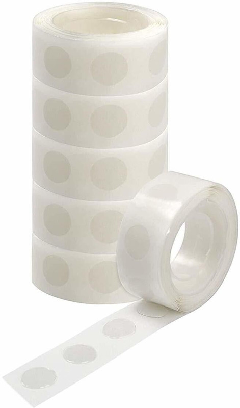 PopTheParty Solid Transparent Adhesive Glue Points for Decorations & Balloon(White, Pack of 6)