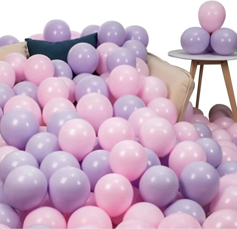 Mosclue Solid Pink,Purple Pastel balloons pack of 50 For Kids/Adult/Party/Birthday Decorations Balloon(Pink, Purple, Pack of 50)