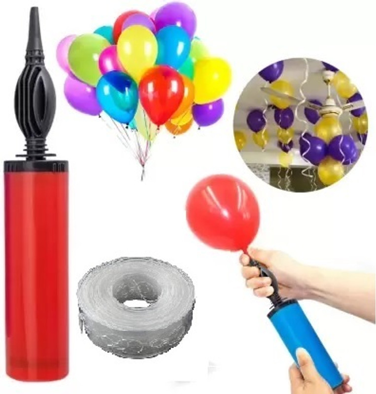 RJV Global Balloon Decorating Garland -1 Balloon Pump,1 Arch Strip Tape,(Set of 2)