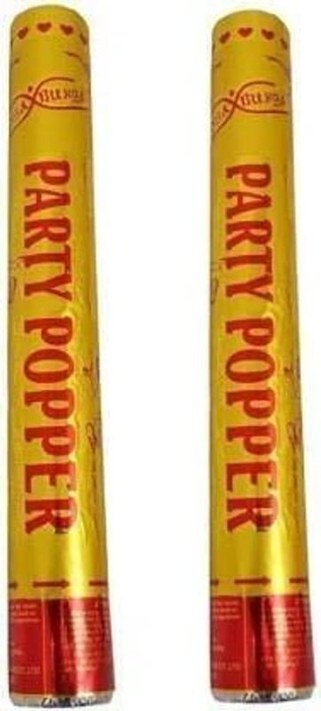 PARTY MIDLINKERZ Printed Party Poppers for Birthday Celebrations, Confetti Streamer Balloon(Multicolor, Pack of 2)