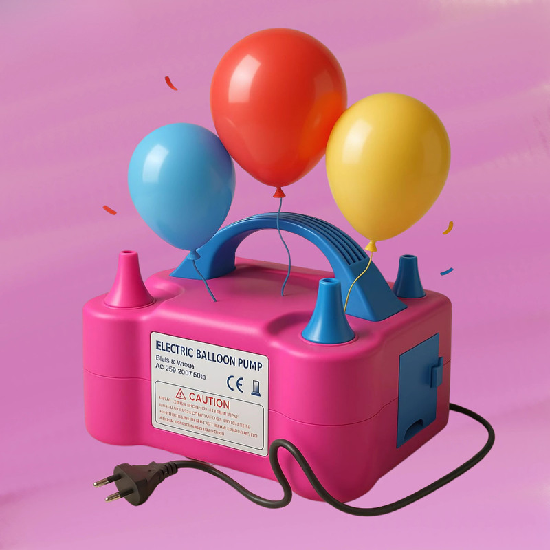 Jeevan jyoti agency Solid Electric Balloon Air Blower Pump Portable Inflator Dual Nozzle Machine NR60 Balloon(Multicolor, Pack of 1)