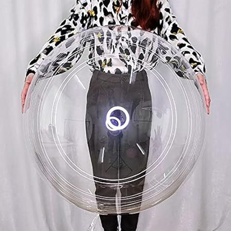 CD Enterprise Solid Bobo Balloon 36 inch Transparent Bubble Balloon(White, Pack of 2)