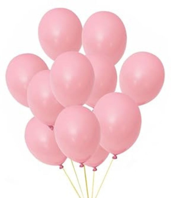 Wanna Party Solid Pastel Pink Balloons for Birthday & Baby Shower Decorations Balloon(Pink, Pack of 20)