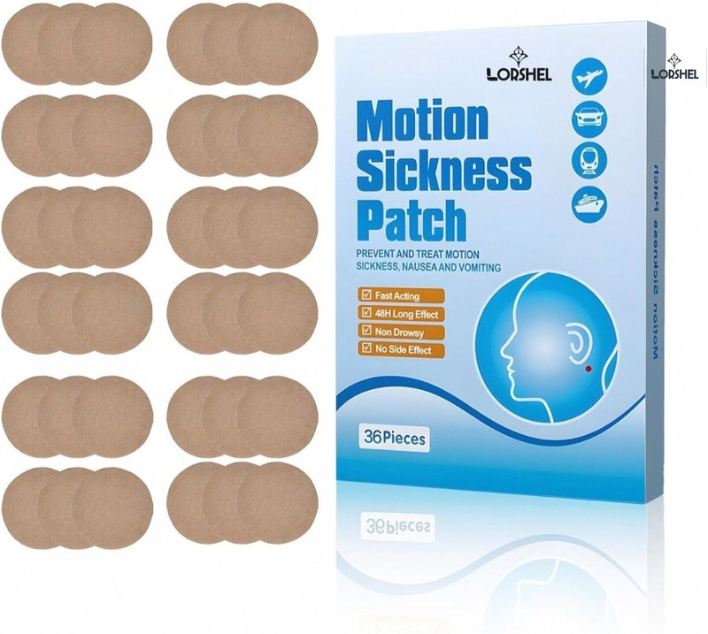 LORSHEL Motion Sickness Sticker | Signature Travel Sickness Patch Care Edition - Ideal Bandage Protector(Adult Neck)