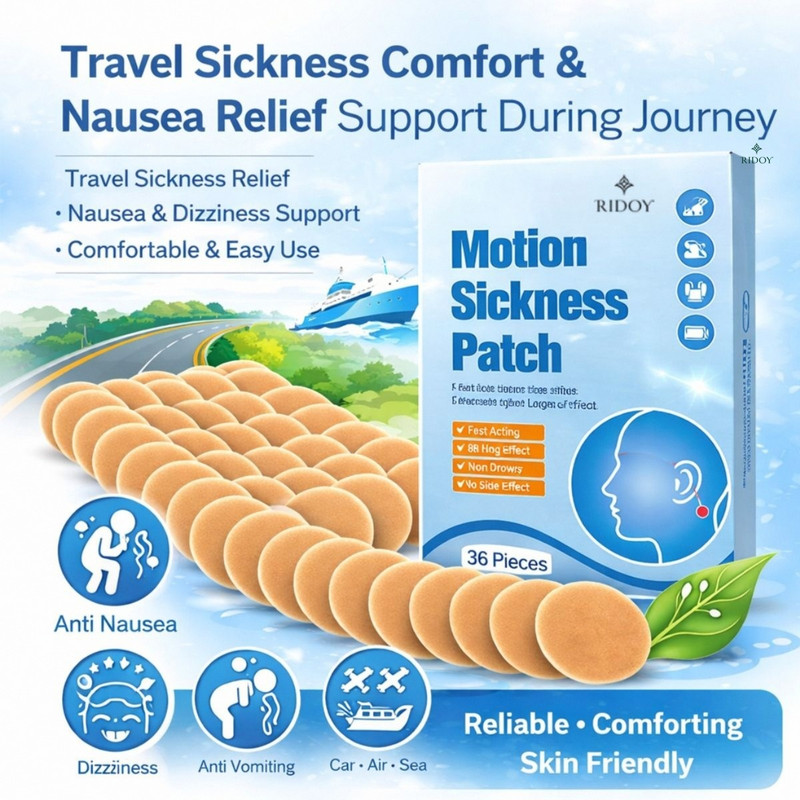 RIDOY Anti Nausea Patch | Exclusive Anti Vomiting Patch Series - Supports Reliable Bandage Protector(Adult Neck)