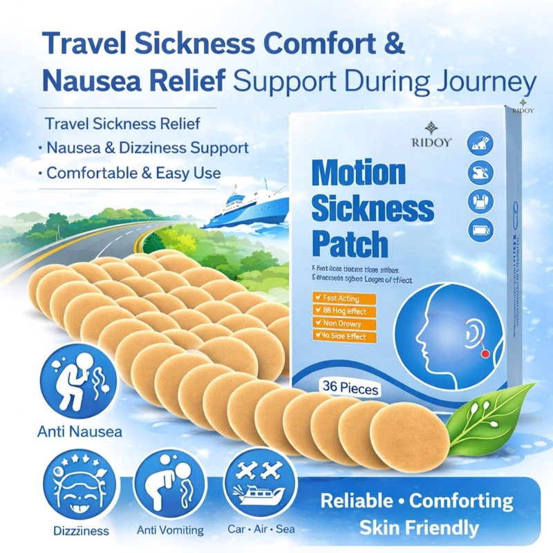 RIDOY Sea Sickness Patch | Superior Quality Motion Sickness Sticker Series - Anti Bandage Protector(Adult Neck)