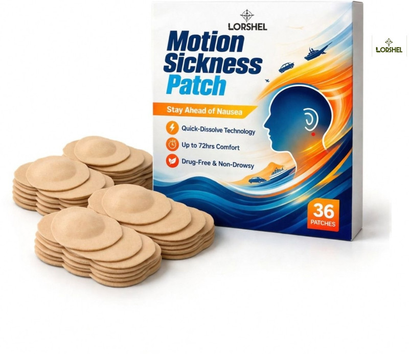 Lorshel Motion Sickness Patch | Specialist Nausea Relief Patch Care Choice - and sea Bandage Protector(Adult Neck)