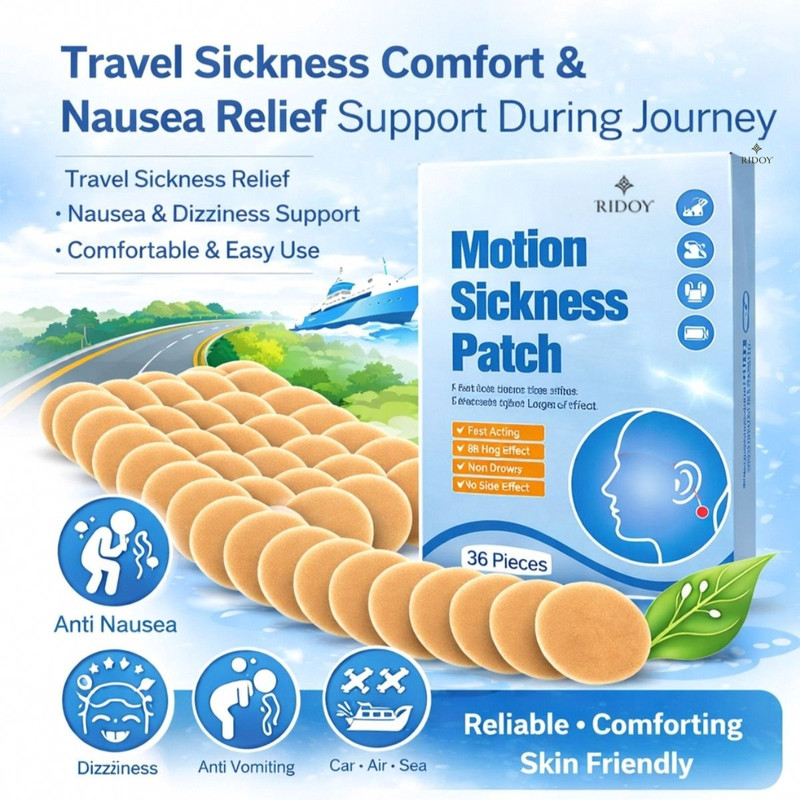 RIDOY Nausea Relief Patch | Ultra Strength Nausea Control Patch Formula - Encourages Bandage Protector(Adult Neck)