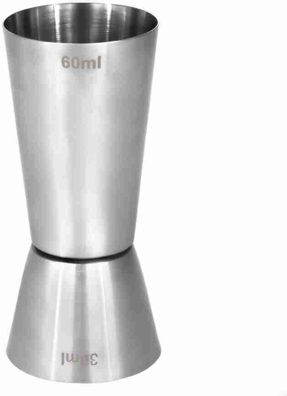 Urban Oasis Stainless Steel (Glassy) Peg Measure Glass 30/60 ML Bar Set(Stainless Steel)