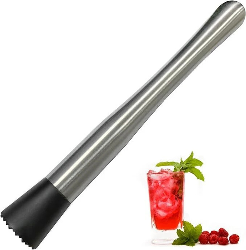 BARDECOR Stainless Steel Muddler, For Home, Hotel, Party & Bar Purpose, Bar Accessories 1 - Piece Bar Set(Stainless Steel)