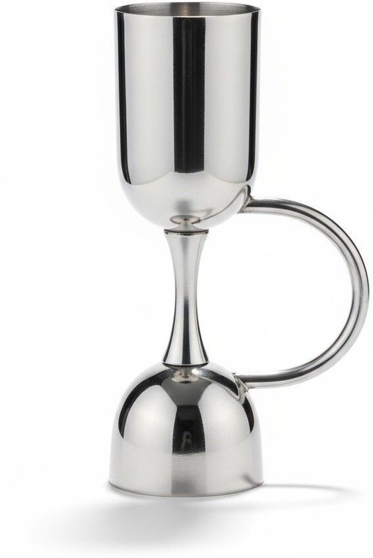 devanjana Jigger Shot Glass Metal Measure Cup Tool Shot Ounce Bar Mixed Cocktail Beaker 1 - Piece Bar Set(Brass)