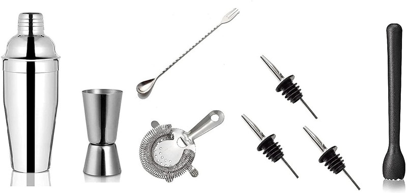 Dynore 8 Pcs Multiutility Bar Set 8 - Piece Bar Set(Stainless Steel)